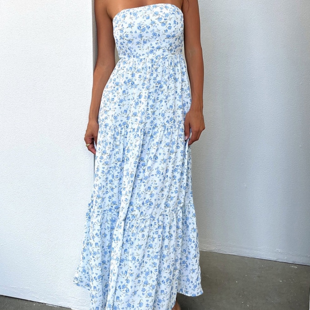 NEW Floral Strapless Maxi Dress tags still attached
